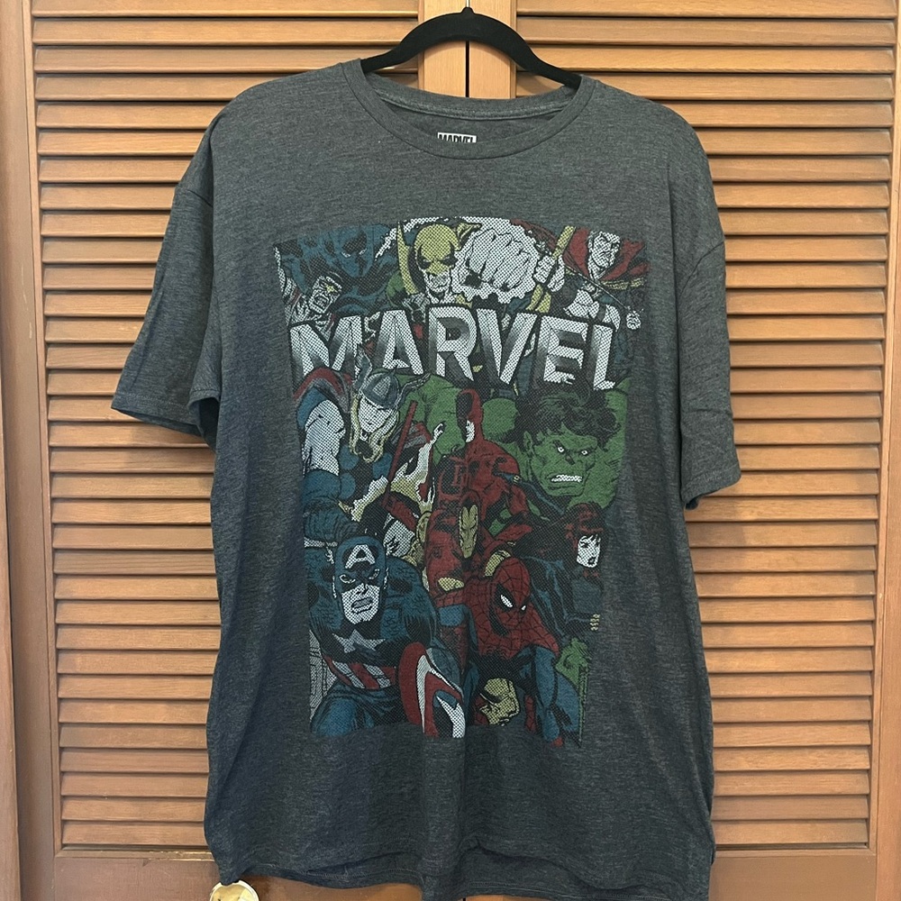 Marvel Men's Gray Graphic T-Shirt 2XL